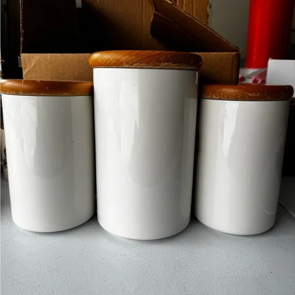 vintage Portmeirion Pomona ceramic canisters set of 3 - Picture 8 of 8